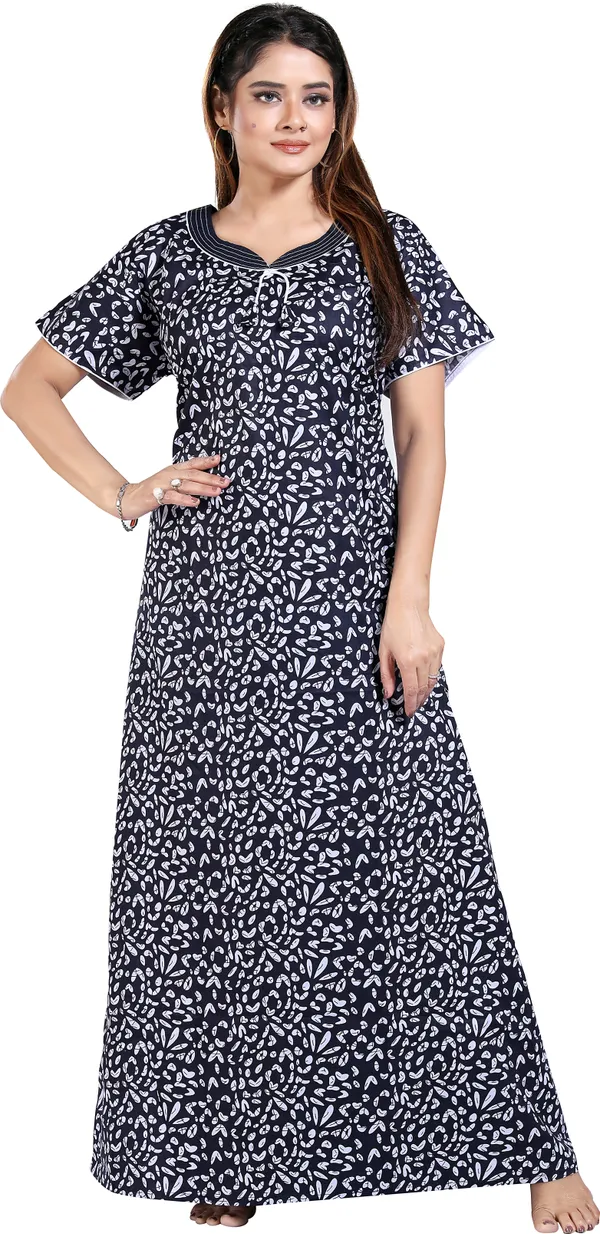 Dark_Blue_Cotton_Printed_Regular_Nighty_For_Women