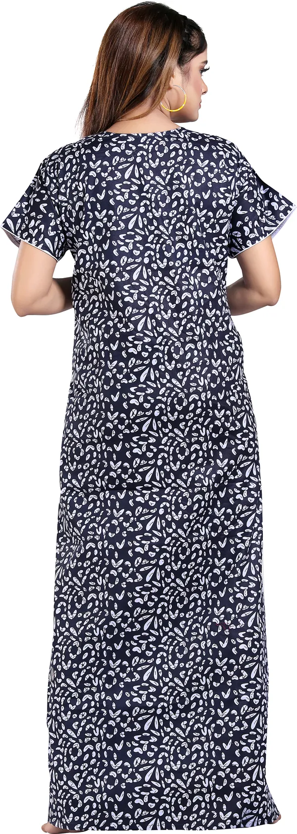 Dark_Blue_Cotton_Printed_Regular_Nighty_For_Women