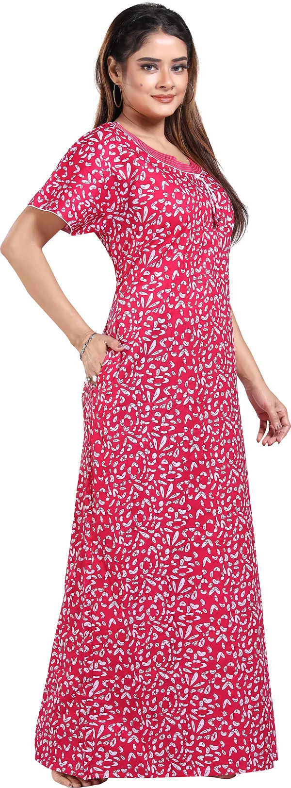 Pink_Cotton_Printed_Regular_Nighty_For_Women