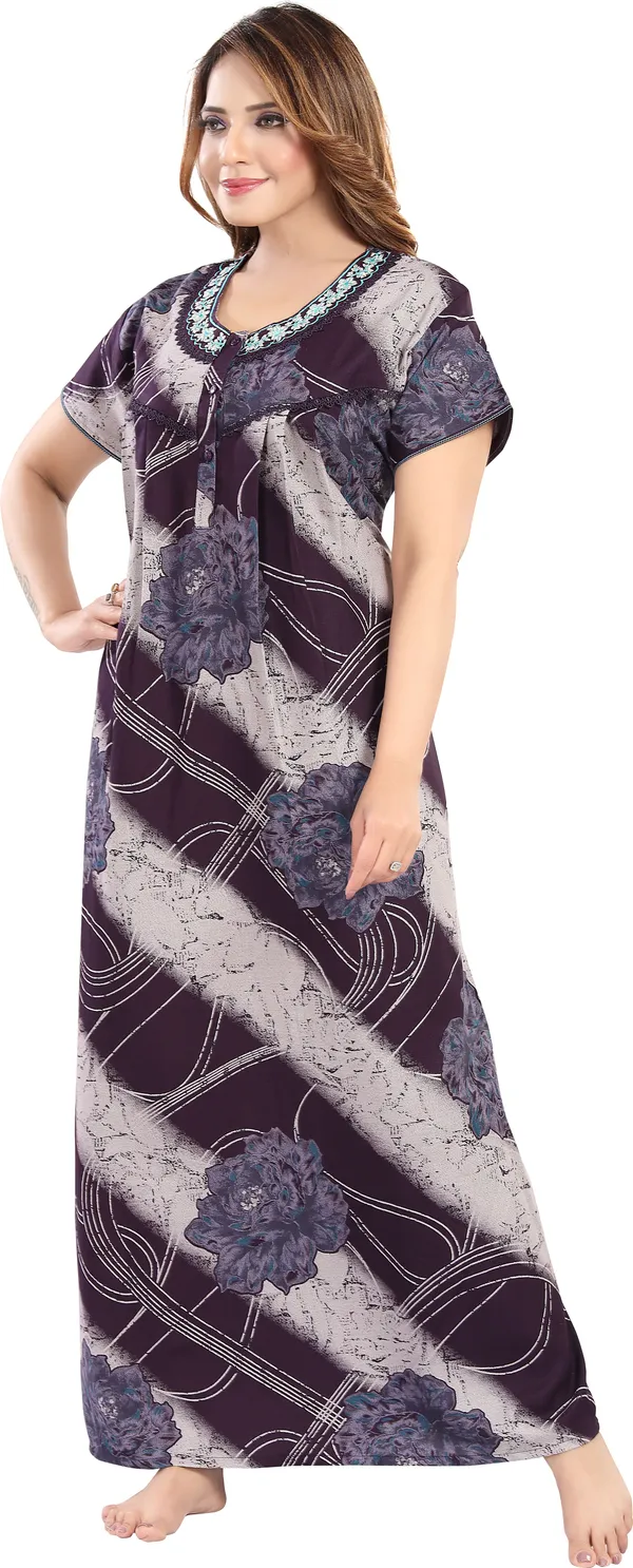 LIFE-TALE_Women_Nighty_(Purple)