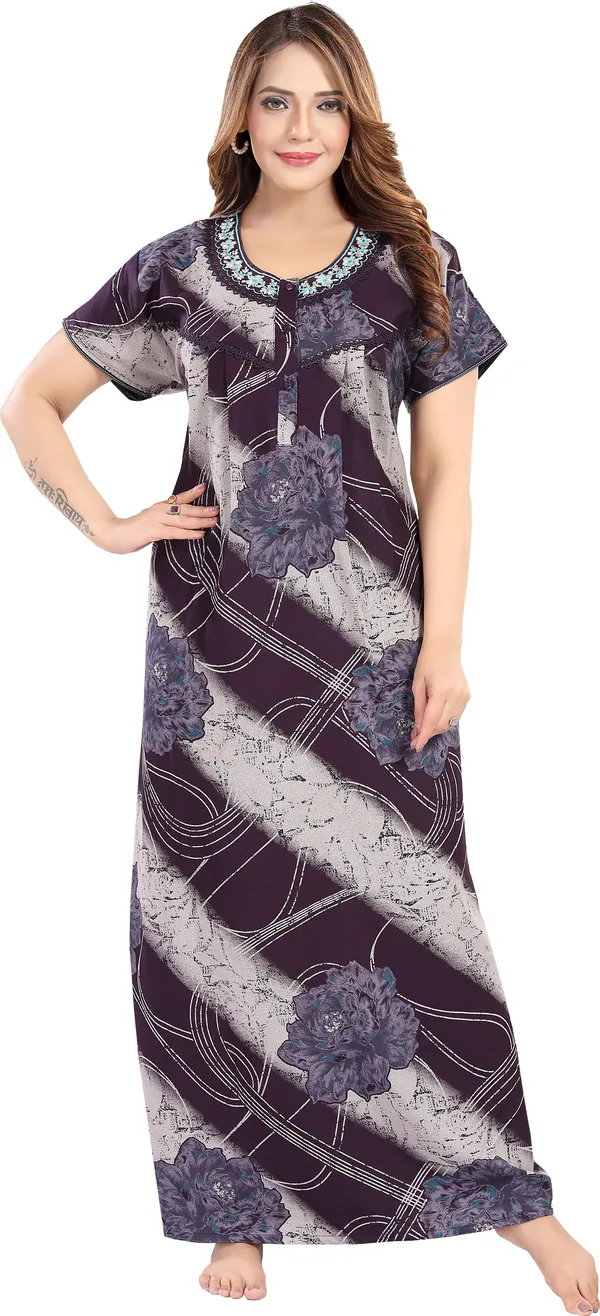 LIFE-TALE_Women_Nighty_(Purple)