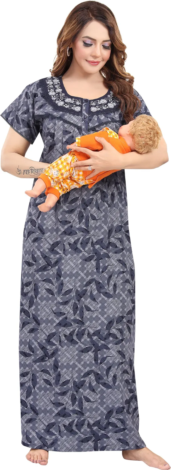 LIFE-TALE_Women_Nightdress_(Grey)