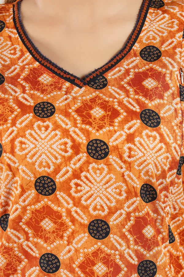 LIFE-TALE_Orange_Cotton_Printed_Regular_Maternity_&_Feeding_Nighty_For_Women