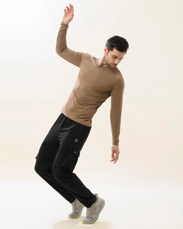 French_Brown_Core_Full_Sleeve_Dri_Fit_Tshirt