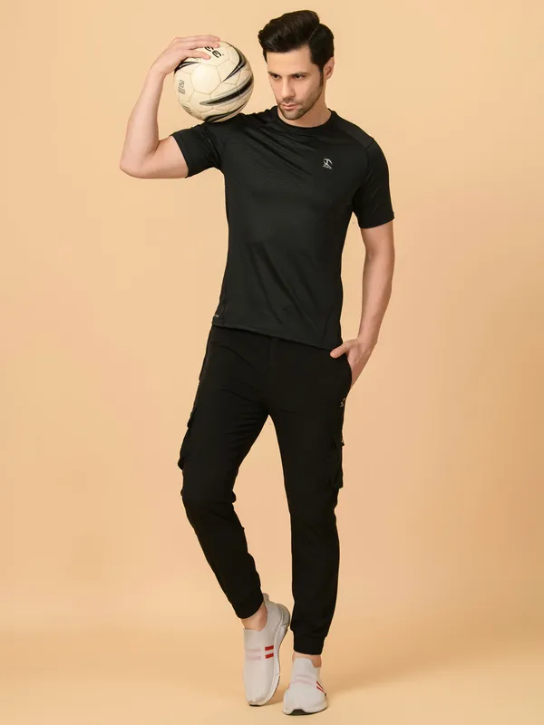Black_Activewear_Half_Sleeves_T-Shirt_For_Men