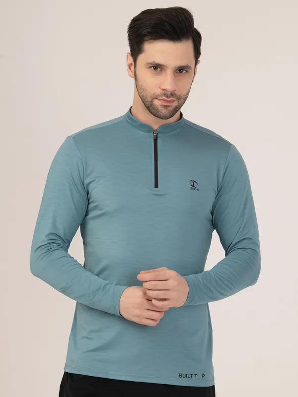 AQUA_FULL_SLEEVE_ZIPPER_TSHIRT