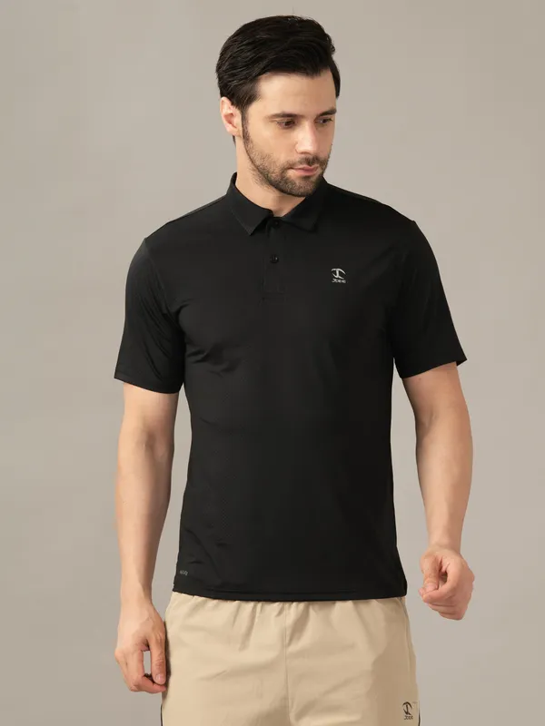 Black_Activewear_Nexfit_Polo_T-Shirt_For_Men