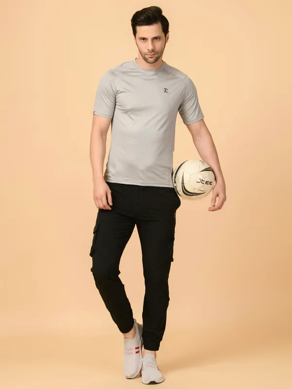 Light_Grey_Activewear_Half_Sleeves_T-Shirt_For_Men