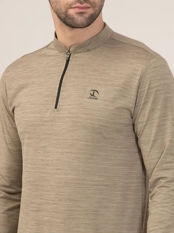 SAND_MELANGE_FULL_SLEEVE_ZIPPER_TSHIRT