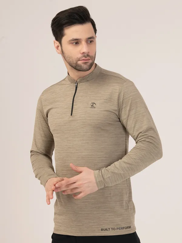 SAND_MELANGE_FULL_SLEEVE_ZIPPER_TSHIRT