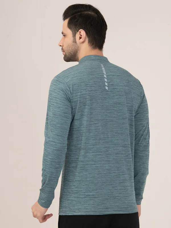 TEAL_MELANGE_FULL_SLEEVE_ZIPPER_TSHIRT