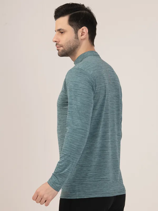 TEAL_MELANGE_FULL_SLEEVE_ZIPPER_TSHIRT