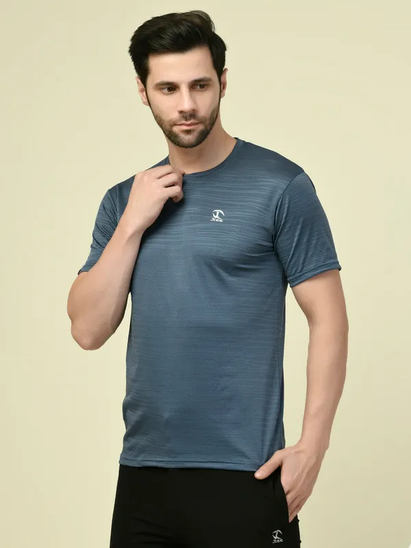 Blue_Activewear_Polyester_Blend_T-Shirt_For_Men