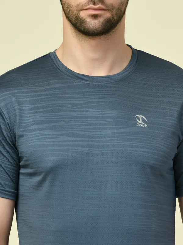 Blue_Activewear_Polyester_Blend_T-Shirt_For_Men