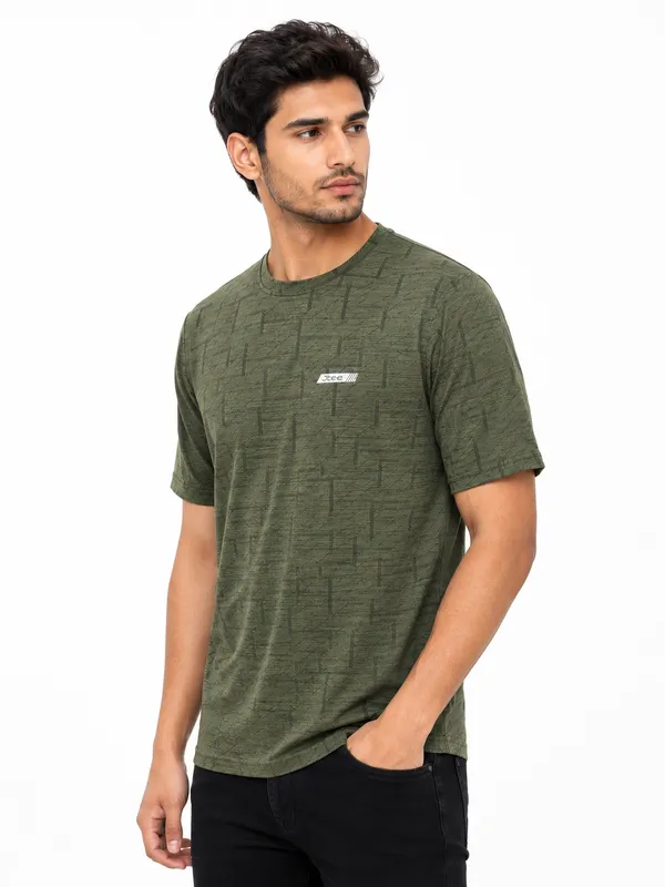 Vertex_Olive_Textured_Crew_Neck_T-Shirt