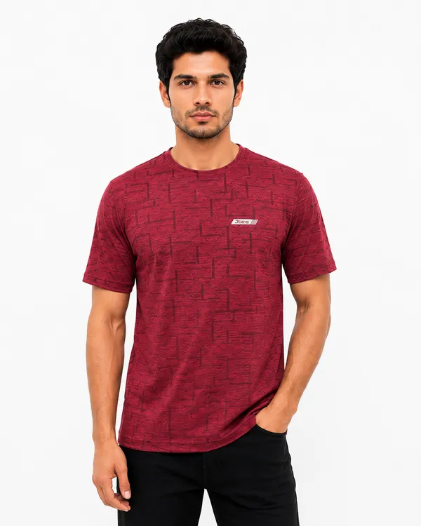 Vertex_Maroon_Textured_Crew_Neck_T-Shirt