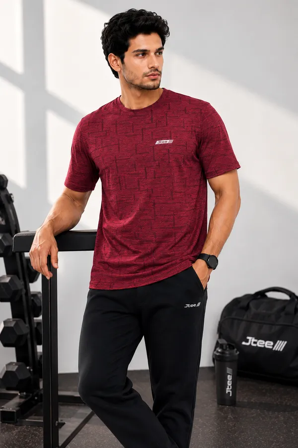 Vertex_Maroon_Textured_Crew_Neck_T-Shirt