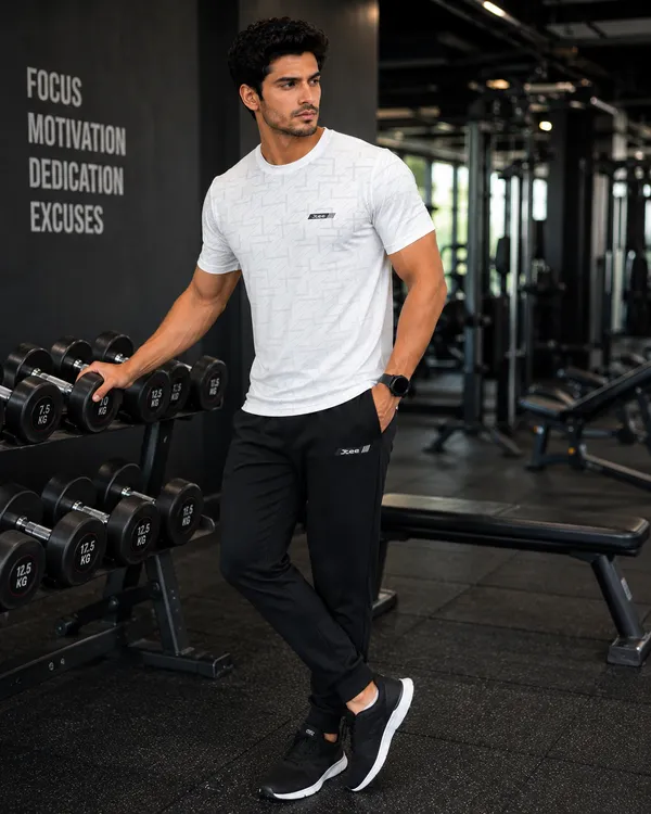 White_Prism_Texture_Crew_Neck_T-Shirt