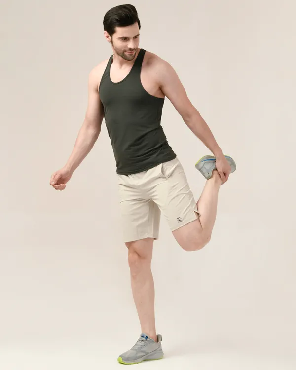 Light_Beige_Activewear_Polyester_Dot_Ns_Short's_For_Men