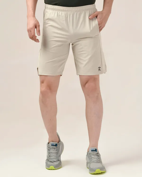 Light_Beige_Activewear_Polyester_Dot_Ns_Short's_For_Men
