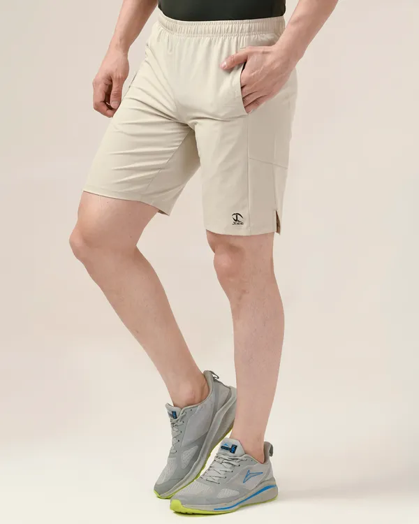 Light_Beige_Activewear_Polyester_Dot_Ns_Short's_For_Men