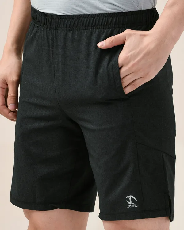 Black_Activewear_Polyester_Dot_Ns_Short's_For_Men