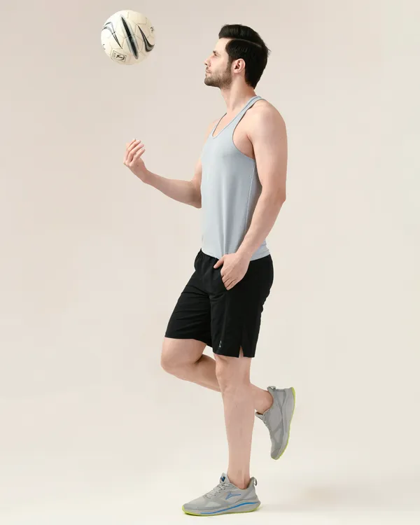 Black_Activewear_Polyester_Dot_Ns_Short's_For_Men