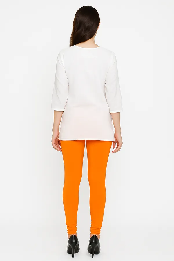 Orange_Solid_Cotton_Lycra_Churidar_Leggings_For_Women_&_Girls