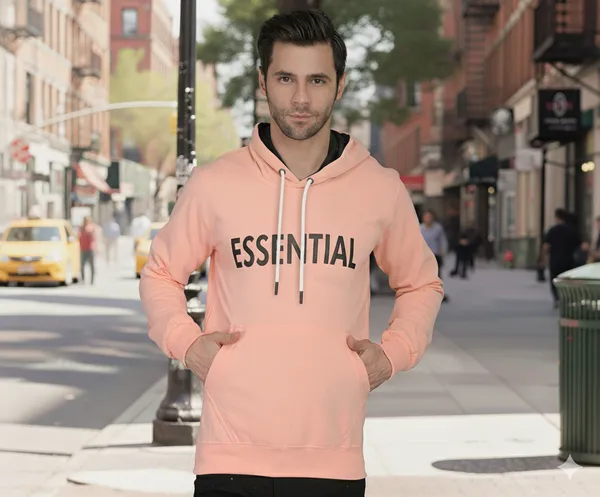 Leebonee_Mens_Solid_Peach_Cotton_Fleece_Hooded_Sweatshirt