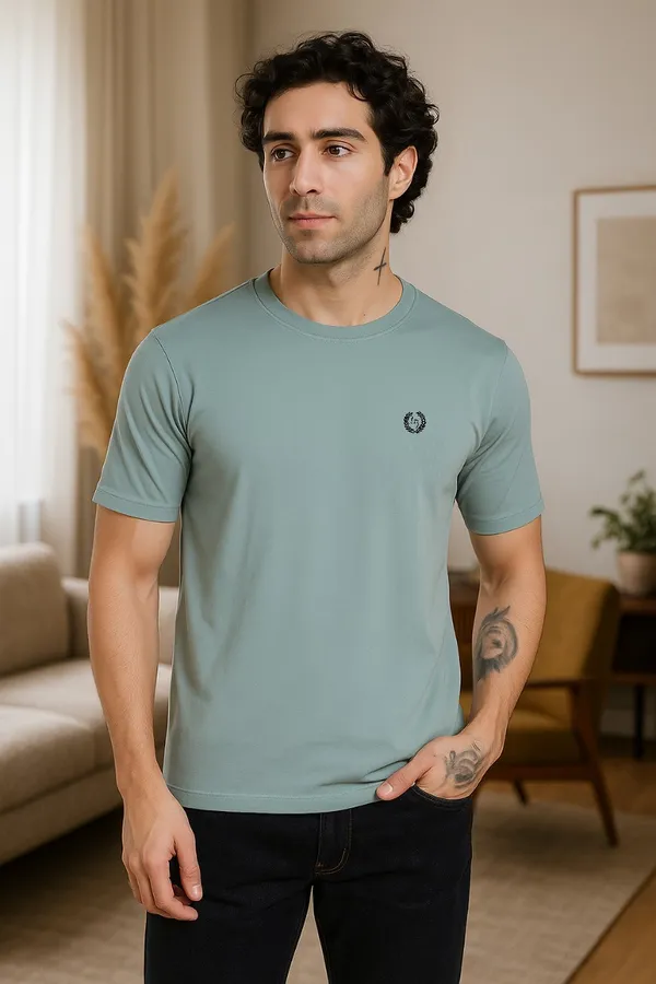 Green_Polyester_Blend_Solid_Dri_Fit_Tshirt_For_Men