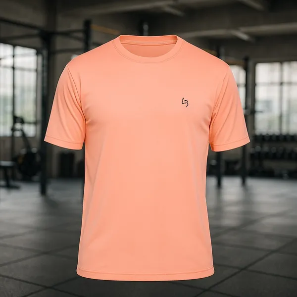 Solid_Peach_Plus_Size_Dri_Fit_Round_Neck_Tshirt_For_Men