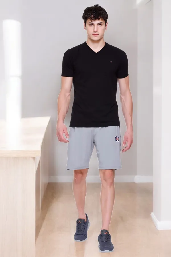 Polyester_Blend_Shorts_Side_Stripe_For_Men_(Light_Grey)