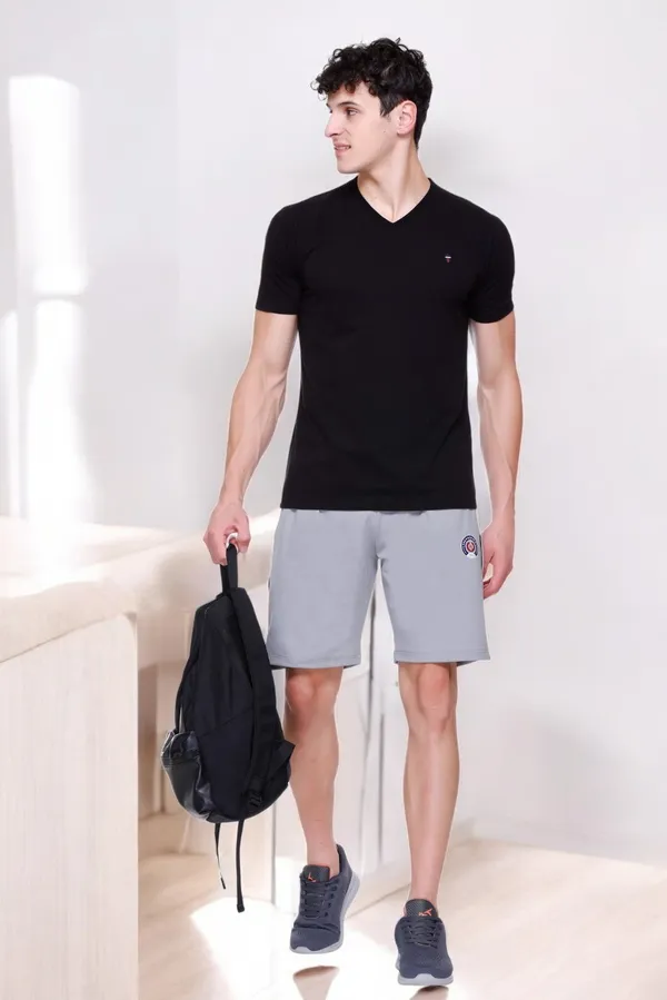 Polyester_Blend_Shorts_Side_Stripe_For_Men_(Light_Grey)