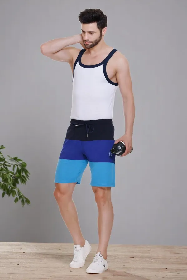 Polyester_Blend_Shorts_Striped_Dri_Fit_For_Men_(Blue)