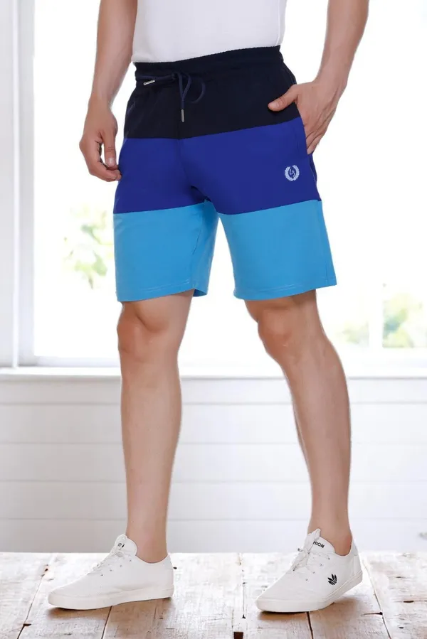 Polyester_Blend_Shorts_Striped_Dri_Fit_For_Men_(Blue)