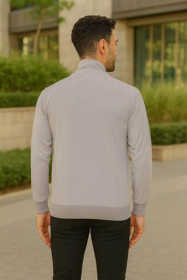 Light_Grey_Polyester_Solid_Plus_Size_Dri_Fit_Jacket_With_Zip_Pockets_For_Men