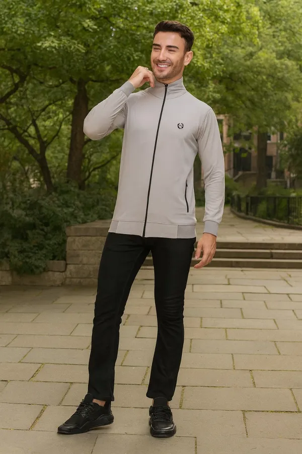 Light_Grey_Polyester_Solid_Plus_Size_Dri_Fit_Jacket_With_Zip_Pockets_For_Men