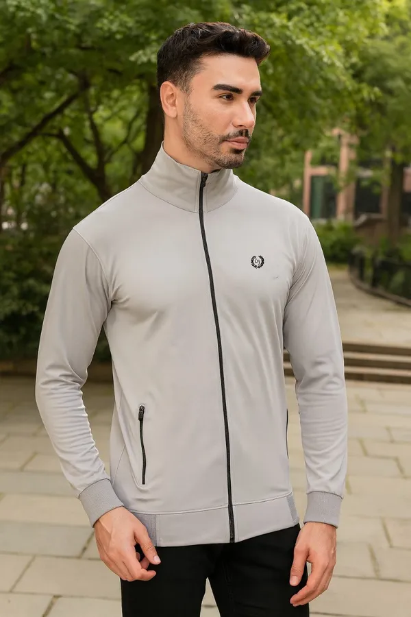 Light_Grey_Polyester_Solid_Plus_Size_Dri_Fit_Jacket_With_Zip_Pockets_For_Men