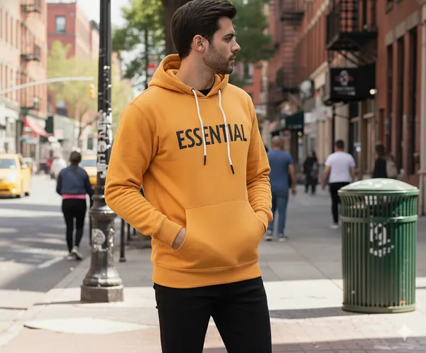 Leebonee_Mens_Solid_Mustard_Cotton_Fleece_Hooded_Sweatshirt