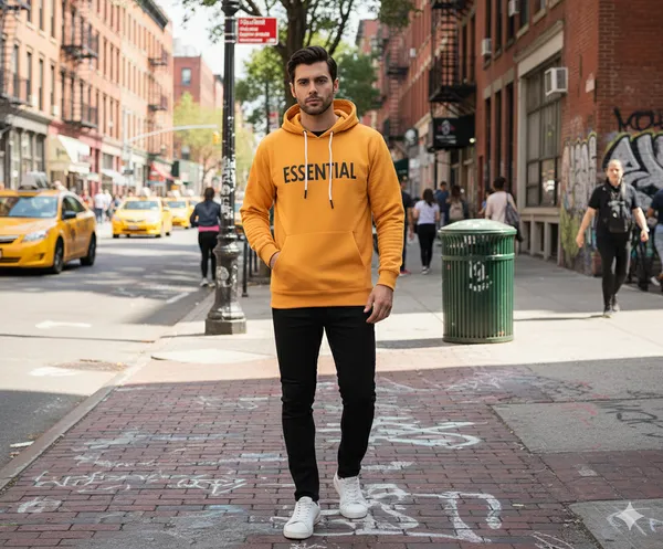 Leebonee_Mens_Solid_Mustard_Cotton_Fleece_Hooded_Sweatshirt