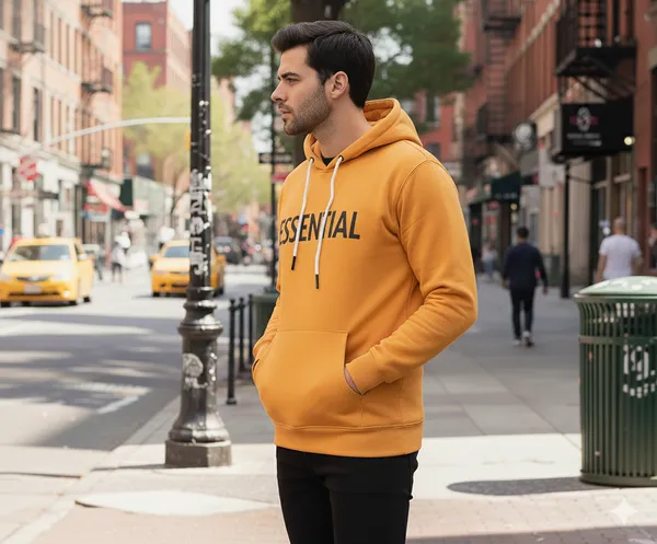 Leebonee_Mens_Solid_Mustard_Cotton_Fleece_Hooded_Sweatshirt