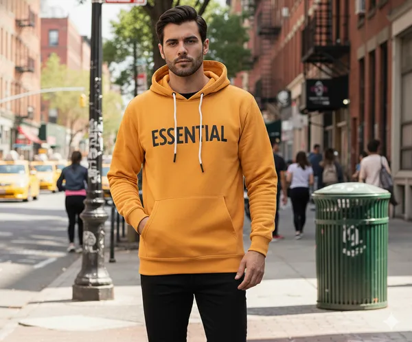Leebonee_Mens_Solid_Mustard_Cotton_Fleece_Hooded_Sweatshirt