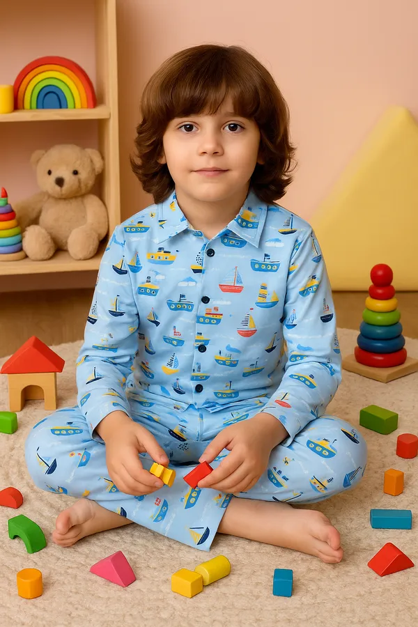 Blue_Kids_Co-ord_Set_|_Printed_Full_Sleeve_Shirt_&_Pyjama_Combo