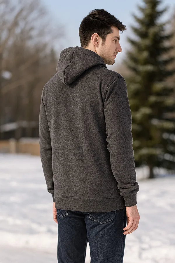 Leebonee_Mens_Solid_Dark_Grey_Cotton_Fleece_Zipper_Hooded_Sweatshirt