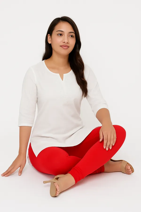 Red_Solid_Cotton_Lycra_Churidar_Leggings_For_Women_&_Girls