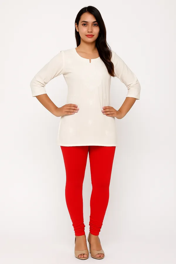 Red_Solid_Cotton_Lycra_Churidar_Leggings_For_Women_&_Girls