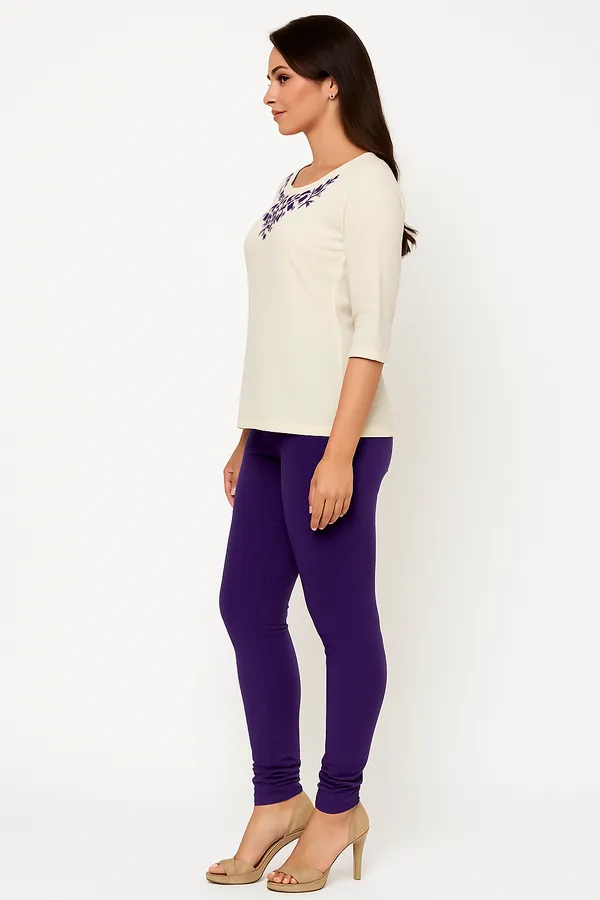 Violet_Solid_Cotton_Lycra_Churidar_Leggings_For_Women_&_Girls