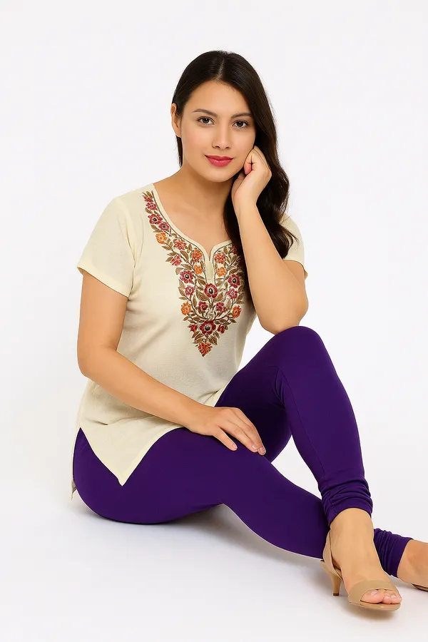 Violet_Solid_Cotton_Lycra_Churidar_Leggings_For_Women_&_Girls