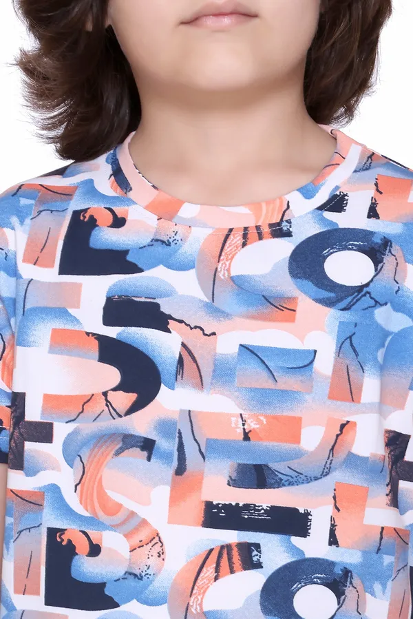 Blue_Kids_Printed_Co-ord_Set_|_T-Shirt_&_Shorts_Combo_for_Boys_&_Girls_|_Summer_Style