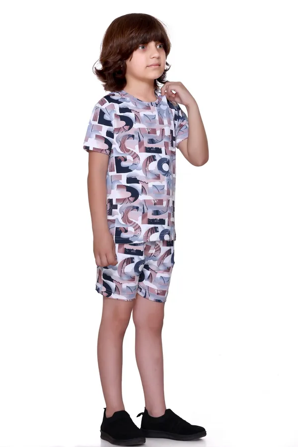Coffee_Colour_Kids_Printed_Co-ord_Set_|_Stylish_T-Shirt_&_Shorts_Combo_for_Boys_&_Girls_|_Summer_Outfit